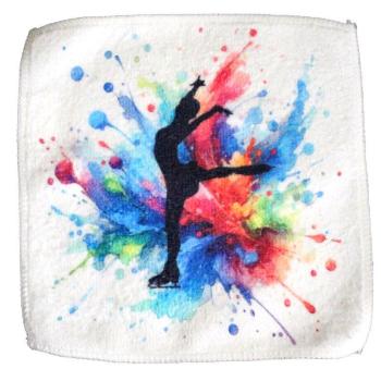 Preview: Microfasertuch, Trockentuch für Kufen bunt schwarz